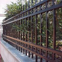 Clôture en acier zingué galvanisé Panneau de piquetage à revêtement en poudre noir pour cour, jardin, confidentialité, sécurité, conception de caillebotis à tubes carrés