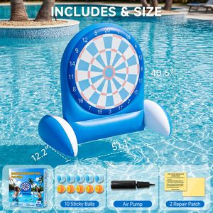 Juego de dardos inflable para niños, éxito de ventas, con pelotas adhesivas para lanzar a la diana, juguete para piscina, para la familia, para exteriores, de 3 a 12 años, en venta. - Product Image 2