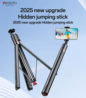 Yesido BT5.2 Télécommande détachable universelle avec trépied intégré, bâton de selfie, support de téléphone SF30
