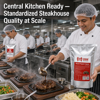 Sauce au poivre noir pour steak et nouilles |   Emballage Classique Cantonais en Sac/Sachet/Tambour, Utilisation 1:10, Vente en Gros OEM
