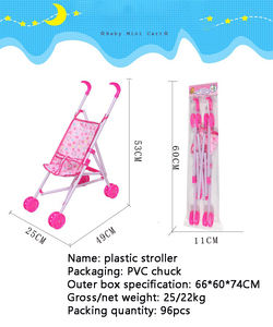 Hermoso Cochecito de Juguete para Niñas, Cochecito <span class=keywords><strong>Plegable</strong></span> para Bebés y Niños Pequeños, Cochecito con Parasol, <span class=keywords><strong>Carrito</strong></span> de Juguete de Hierro - Product Image 6