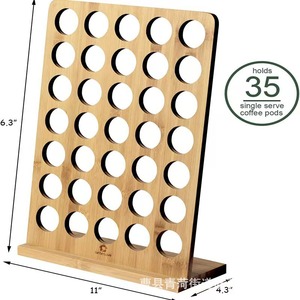 Estante de exhibición para cápsulas de café de bambú, soporte de almacenamiento de madera para uso en la cocina, diseño moderno y sencillo Jz 522 - Product Image 5