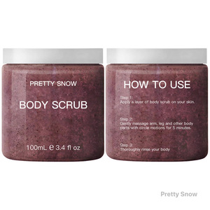 ฉลากส่วนตัวที่กำหนดเอง <span class=keywords><strong>Spa</strong></span> <span class=keywords><strong>Body</strong></span> Whitening สีม่วงอินทรีย์ <span class=keywords><strong>Body</strong></span> Scrub ขายส่ง - Product Image 4