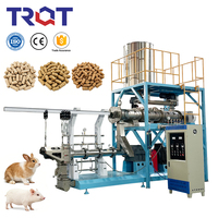 Extrudeuse professionnelle à double vis pour aliments pour poissons et chiens, pour la production d'aliments coulants riches en protéines