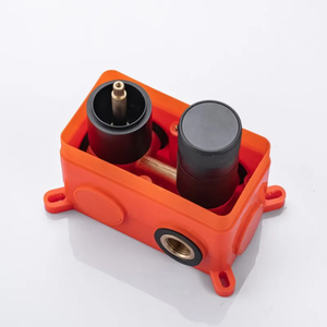 النحاس أخفى <span class=keywords><strong>2</strong></span> طريقة دش تحويل الصمام دش المياه عرض درجة الحرارة صمام خلاط أسود - Product Image 5