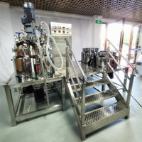 Mélangeur émulsifiant cosmétique automatique sous vide avec système de chauffage, de refroidissement et d'homogénéisation pour la production de crèmes et de lotions