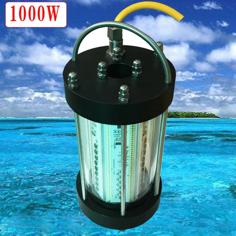 Lampu Kumpulan Ikan Bawah Air 1000 Watt, Lampu Memancing Ikan Tuna Cumi-cumi Ikan Laut Dalam