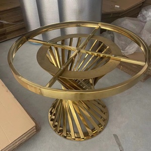 Thép không gỉ vàng bánh cưới bàn tròn - Product Image 1