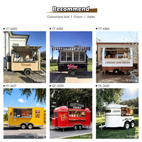 Remorque alimentaire ronde à essieu unique JINLIJING, mini camion de restauration personnalisé, chariot mobile entièrement équipé pour café et snacks, à vendre