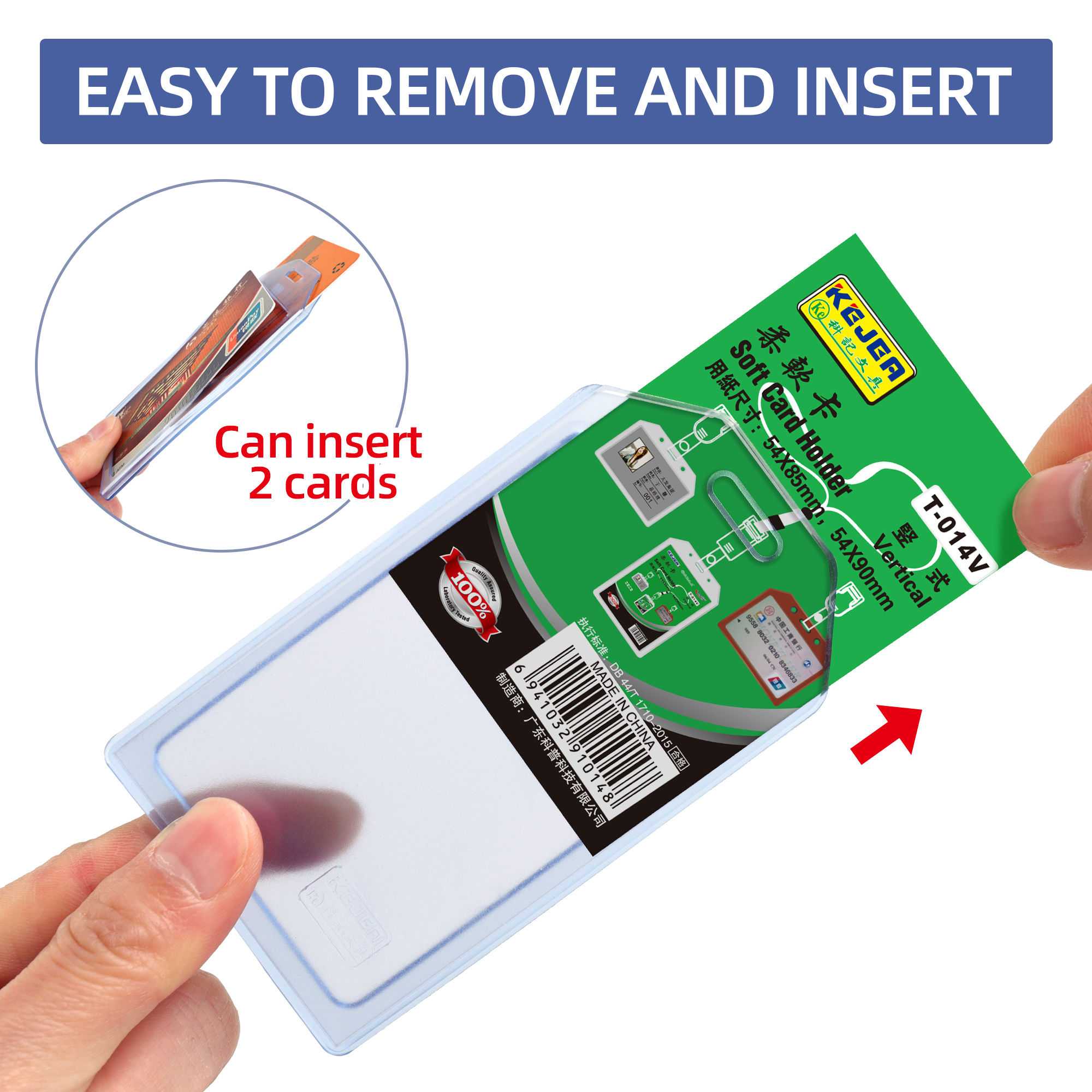 Free Sample Thick ID Card Name Badge Holder Clear Plastic PVC Soft Card  Sleeve Pocket Employee Id Card Holder| Alibaba.com