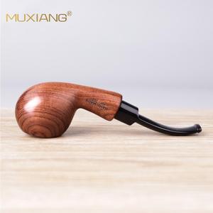 Muxiang Wooden Smoking Pipe Bent Shape Saddle Mouthpiece Handcrafted Tobacco Pipe For Personal Gift - Product Image 3