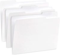 100 dossiers de fichiers blancs, onglet de coupe 1/3 avec positions assorties, taille lettre, idéal pour l'organisation et facile