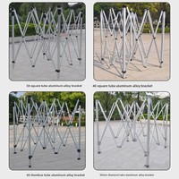 Tente publicitaire pliable en alliage d'aluminium pour événements commerciaux et salons professionnels, impression haute définition par transfert thermique
