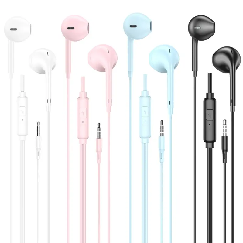 Bán buôn U19 Macaron tai nghe 3.5mm Tai nghe cho Apple Tai nghe rảnh tay có dây gấp headphone cho âm nhạc với microphone