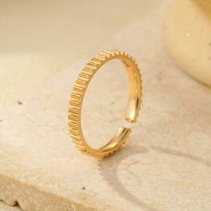 Gear Stripe Verstellbarer <span class=keywords><strong>Ring</strong></span> aus S925-Sterlingsilber, stapelbar, einfacher Stil, Schmuck, geeignet für Männer und Frauen, luxuriöse Geschenke - Product Image 4