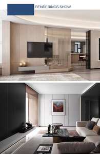 Нано-пластиковая бамбуковая волокнистая интегрированная 600 мм текстурная настенная панель настраиваемая полая структура для гостиниц, школ, ТВ - Product Image 6