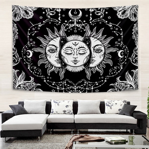 Sol Dios Boho Arte Espiritual colgante de pared diseño personalizado Boho poliéster <span class=keywords><strong>tapiz</strong></span> para decoración de sala de estar técnica tejida - Product Image 6