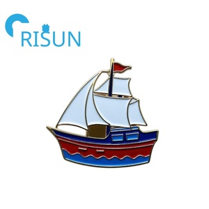 Souvenirs Custom ized Emaille Schiff Lights hip Segelboot Segeln Emaille Pins Custom Emaille Ships Seafarer Segelschiff Anstecknadel - Product Image 5