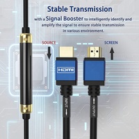 Cable 2.0 de Alta Velocidad de 18 Gbps, 4K 60Hz 3D, Macho a Macho, Chapado en Oro, Amplificador de Señal, 1M 45M, para Reproductor de DVD, Monitor, TV, Proyector, Juegos