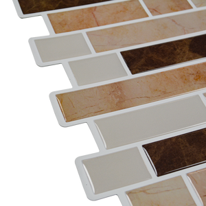 Mosaico Autoadhesivo de PU Impermeable en <span class=keywords><strong>Color</strong></span> Amarillo y Marrón para Decoración del Hogar, Fácil de Instalar - Product Image 4