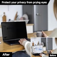 Filtre de confidentialité bidirectionnel amovible, film protecteur d'écran anti-espion à colle intégrale, anti-reflet, résistant aux rayures, anti-traces de doigts, anti-lumière bleue