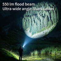 Lampe de poche tactique LED SUPERFIRE rechargeable par USB, zoom réglable, 550 lumens, portée du faisceau 300-400 m, en alliage d'aluminium, étanche