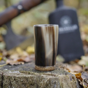 Premium Natural Horn Mug Handmade Buffalo Horn Drinking Glass Viking Style Cup Rustic Barware <b>Gift</b> for Home and Hotels - Product Image 1
