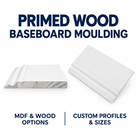 Plinthe en pin et MDF pré-primée sur mesure pour moulures murales et de sol intérieures – Fabricant OEM/ODM