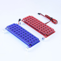 Feux d'avertissement LED stroboscopiques rouges et bleus 12V/24V | Universel pour voitures, camions, remorques et cabines de sécurité
