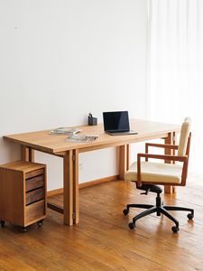 Solid Wood Dining & Tea <b>Table</b> with Cherry Wood and Black <b>Walnut</b> Top Natural Wood Style Dining Room Furniture Home Furniture - Product Image 3