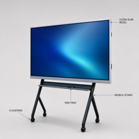 TV Layar Sentuh Interaktif Android AI Pintar 4K Berkualitas Tinggi 110-Inci Terbaru, Panel LCD 20-Touch, Papan Tulis Interaktif untuk Penggunaan Sekolah