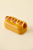 Pot à bougie en céramique en forme de hot-dog créatif avec couvercle récipient à bougie réutilisable inspiré des aliments sans cire