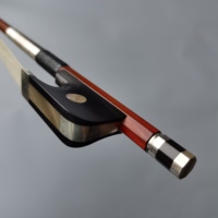 Ebony Frog Brazilwood Body Shell Inset All Size Natural Horsehair Coated Cello Bow Violin Bow