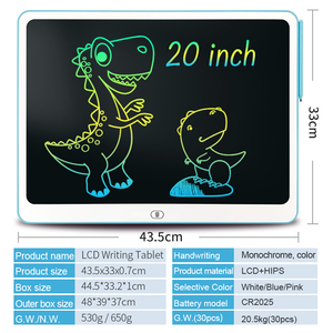 <span class=keywords><strong>Tablette</strong></span> d'écriture LCD 20 pouces, planche à dessin numérique, bloc-notes effaçable portable, <span class=keywords><strong>tablette</strong></span> d'écriture électronique <span class=keywords><strong>pour</strong></span> enfants et bureau - Product Image 2