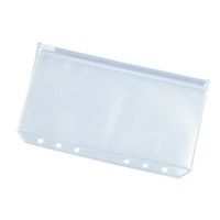 Pochette de rangement pour documents givrée A5/A6, feuilles mobiles, étanche, transparente en PVC, avec fermeture éclair, pour organiseur de fichiers