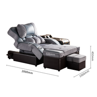 Table de massage électrique moderne et polyvalente, inclinable, avec bain de pieds en acier inoxydable, sauna, physiothérapie, pour salon commercial