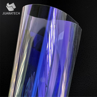 Película de Vidrio Automotriz Camaleón con Cambio de Color Rosa/Azul, 83% VLT, con Rechazo de Calor Solar y Protección UV