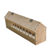 Fournitures pour oiseaux auge à pigeon transporteur pigeon boîte à nourriture en bois massif auge en bois alimentation anti-déversement grande auge à nourriture