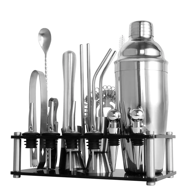 Ensembles pour Bar Mixologie Barman Kit Acier Inoxydable Mélange Boisson Personnalisé Bar Outils Barman Set Bar Tool Kit