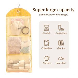 Sac de rangement suspendu de haute qualité pour la maison, organisateur de soutien-gorges et de chaussettes pour armoire de dortoir avec crochet - Product Image 5