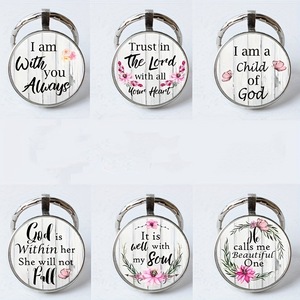 Alloy Bible Verse <b>Keychain</b> Scripture Quote Christian Gift with <b>Personalized</b> Design - Product Image 2