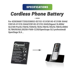 عرض مميز: بطارية بديلة قابلة لإعادة الشحن من الليثيوم أيون من أجل <span class=keywords><strong>Gigaset</strong></span> X445 - Product Image 4