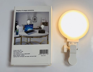 Mini <span class=keywords><strong>lampe</strong></span> LED à clip pour téléphone portable, lumière <span class=keywords><strong>selfie</strong></span>, 100 lampes LED, 3200K-6500K avec batterie pour téléphone Huawei Xiaomi Smartphone - Product Image 1