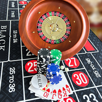 Pas encore d'avis Ensemble de jeu de table professionnel 11 pouces en bois massif Casino Roulette Wheel Machine pour adultes Party Drinking Game