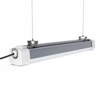 Lampu LED Profil Aluminium Persegi Panjang dengan Diffuser Putih, Klip Gantung, Grosir OEM ODM
