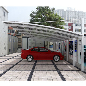 Cantilever arcuato in policarbonato tetto in lega di alluminio natura Carport garage <span class=keywords><strong>tettoia</strong></span> misura su misura 15 anni di garanzia per auto - Product Image 1