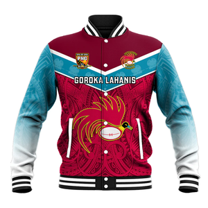Personalizado Papua Nueva Guinea Rugby Chaqueta de béisbol Enga Mioks PNG Polinesio Botón completo Bomber Béisbol Tallas grandes Chaquetas de los hombres - Product Image 2