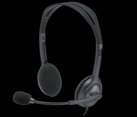 Casque stéréo filaire Logitech H111 avec micro, léger, prise jack 3,5 mm pour PC, ordinateur portable et utilisation multiplateforme