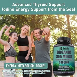 Cápsulas de Musgo Marino Orgánico OEM/ODM, Cápsulas Veganas de Extracto de Musgo Marino Irlandés para la Salud Inmunológica y de las Articulaciones - Product Image 4