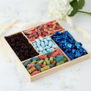 ถาดไม้สั่งทำพร้อมโลโก้ ช่องแบ่งสี่เหลี่ยมสำหรับใส่ขนม ถั่ว ของว่าง ผลไม้อบแห้ง จานเสิร์ฟโชว์ - Product Image 2